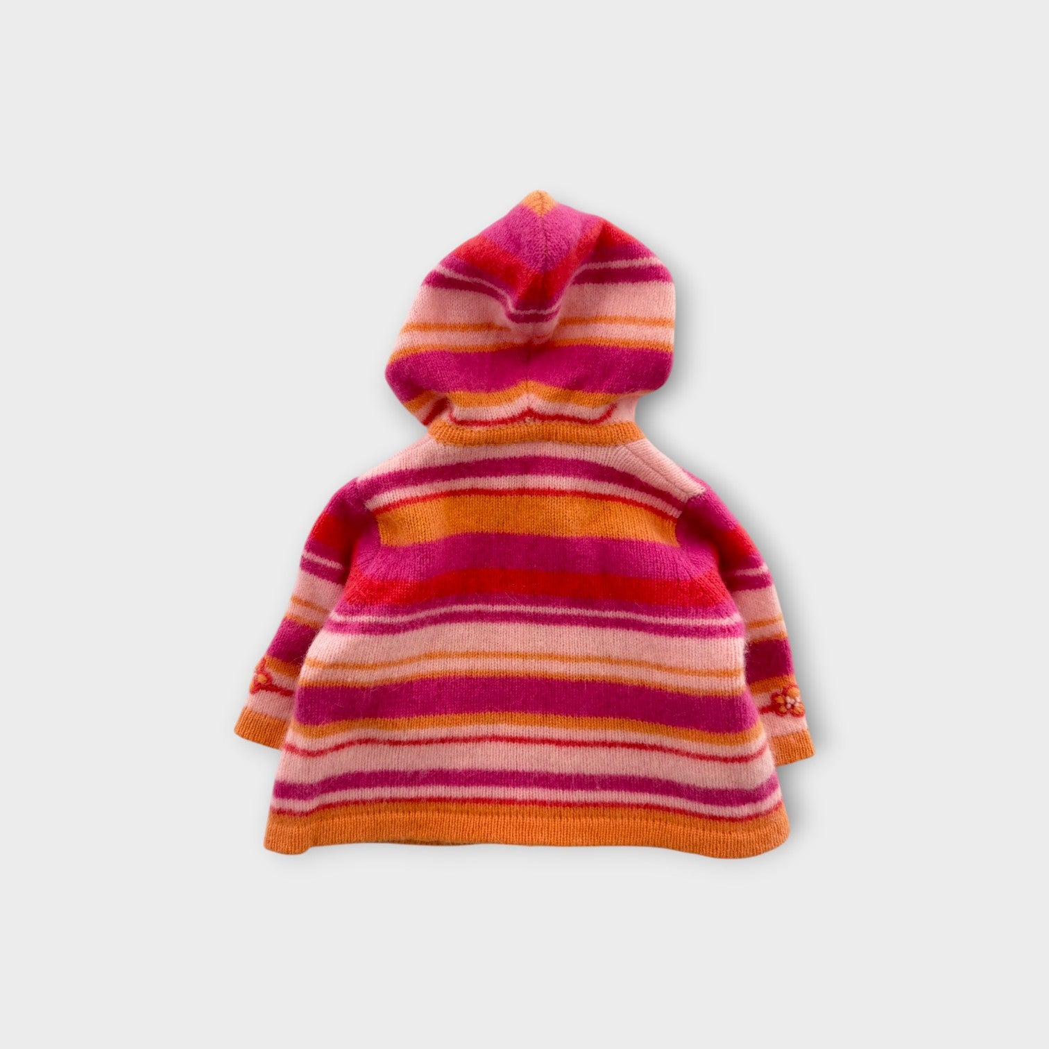 Retro Pumpkin Patch Striped Cardigan, Size 000