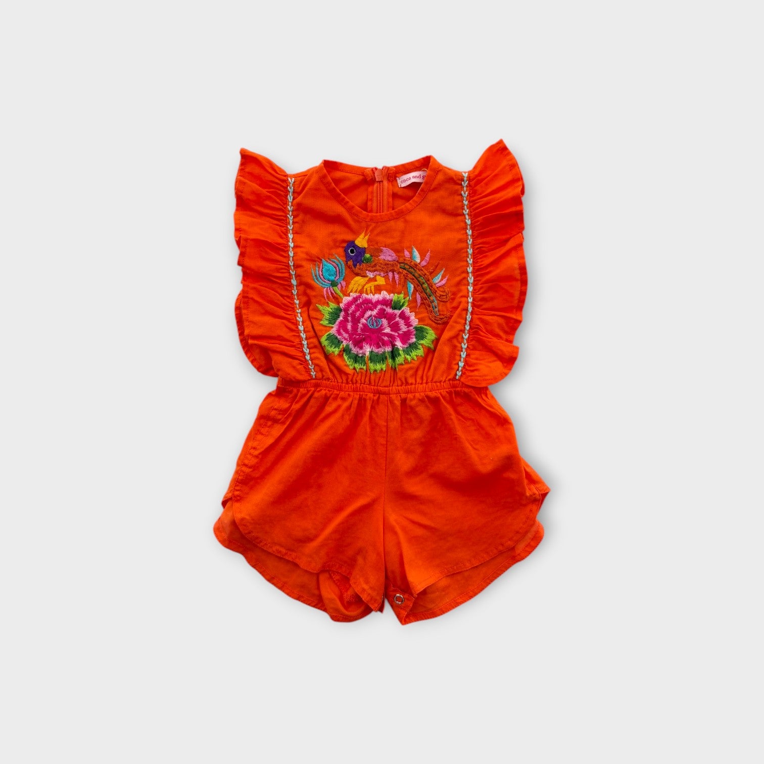 Coco & Ginger Embroidered Romper, Size 00