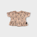 Hux Puppy Print Top, Size 00