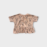Hux Puppy Print Top, Size 00