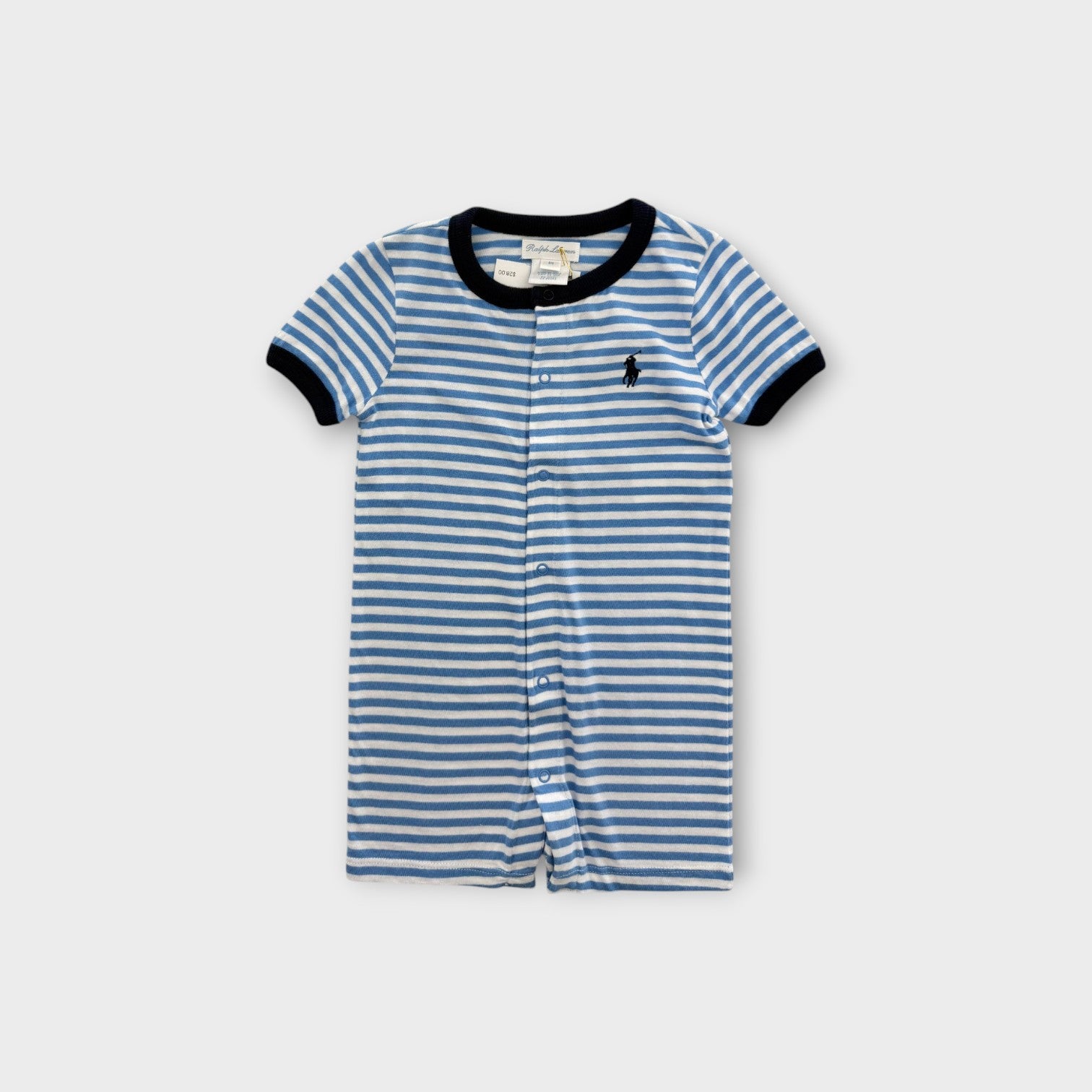 RL Striped Romper, Size 00-0