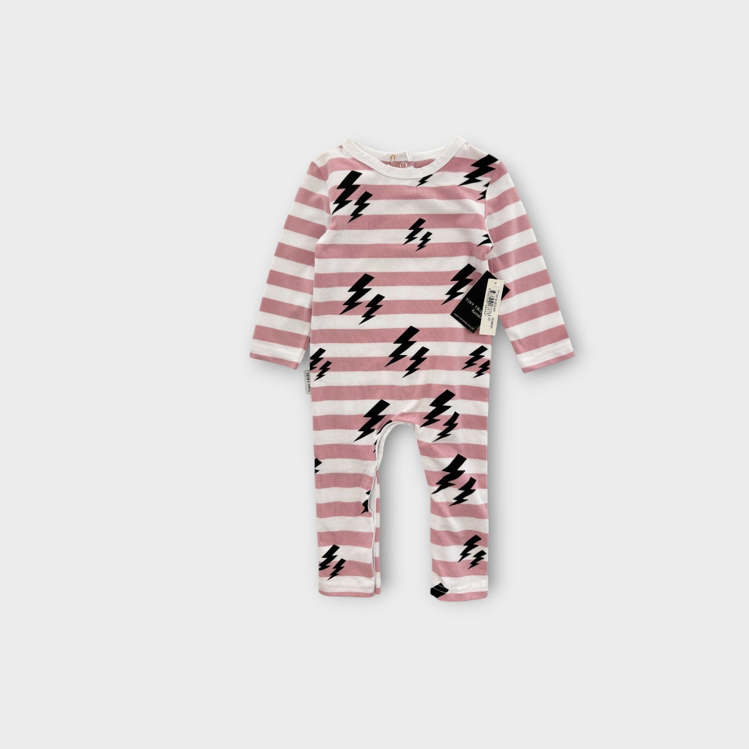 Tiny Tribe Lightning Bolts Onesie, Size 00