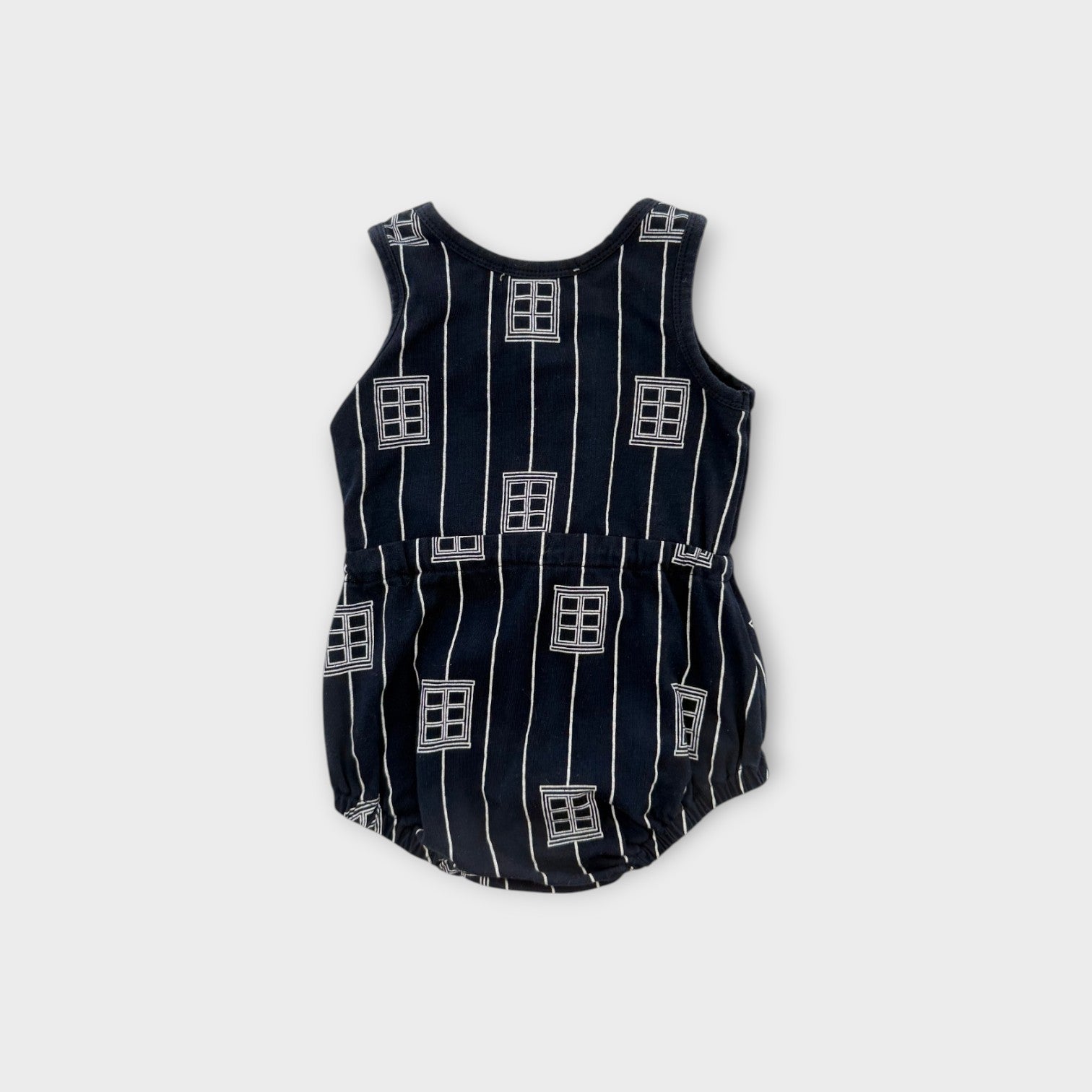 Mad About Mini House Print Romper, Size 00