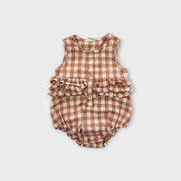 Seed Heritage Gingham Check Romper, Size 00