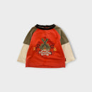 Retro Pumpkin Patch Layered Long Sleeve, Size 00