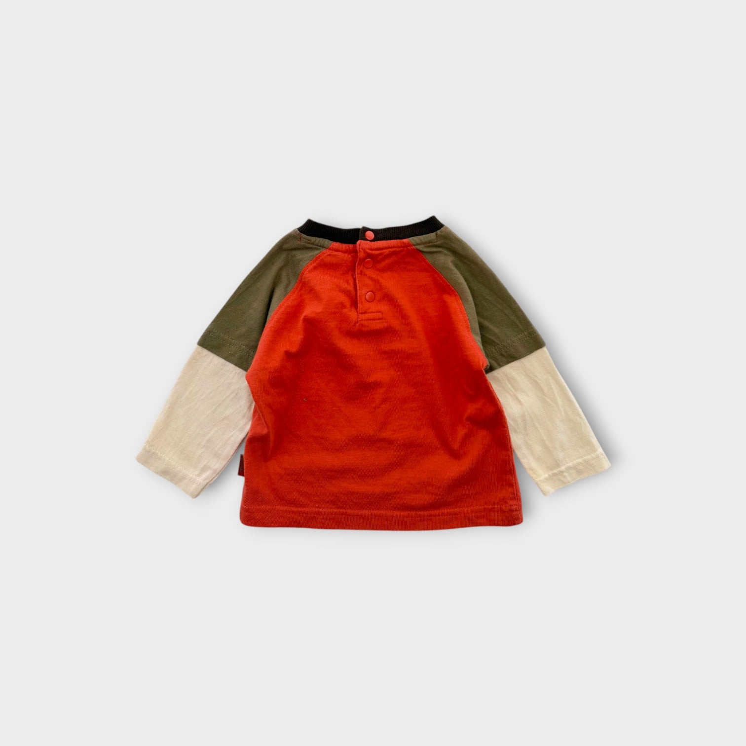 Retro Pumpkin Patch Layered Long Sleeve, Size 00