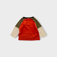 Retro Pumpkin Patch Layered Long Sleeve, Size 00