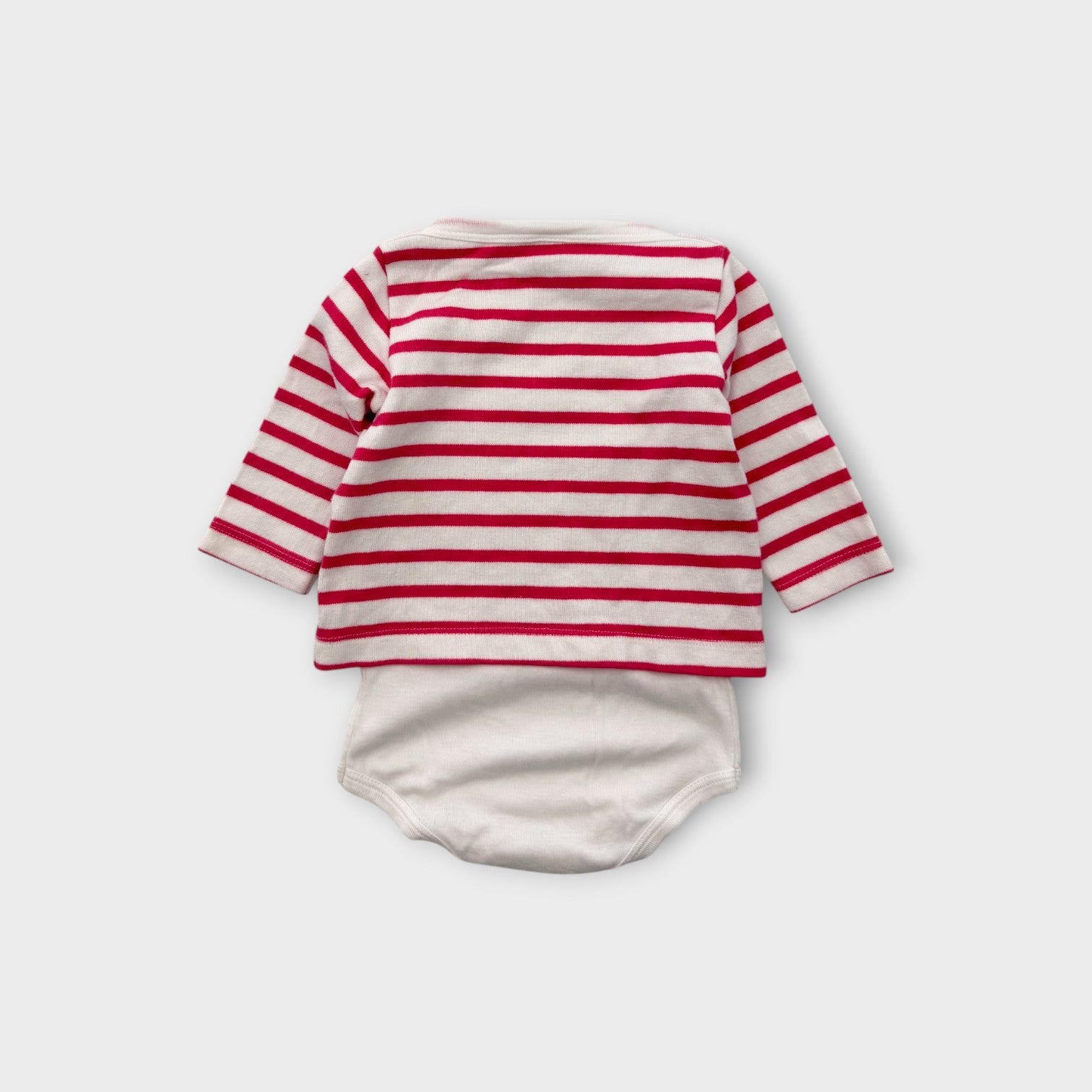 Petit Bateau Stripe Bodysuit, Size 00