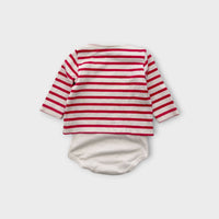 Petit Bateau Stripe Bodysuit, Size 00