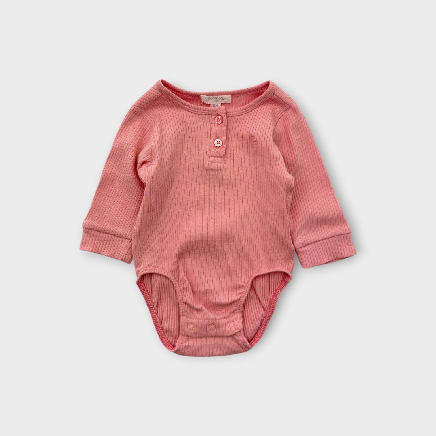 Purebaby Pink Bodysuit, Size 00