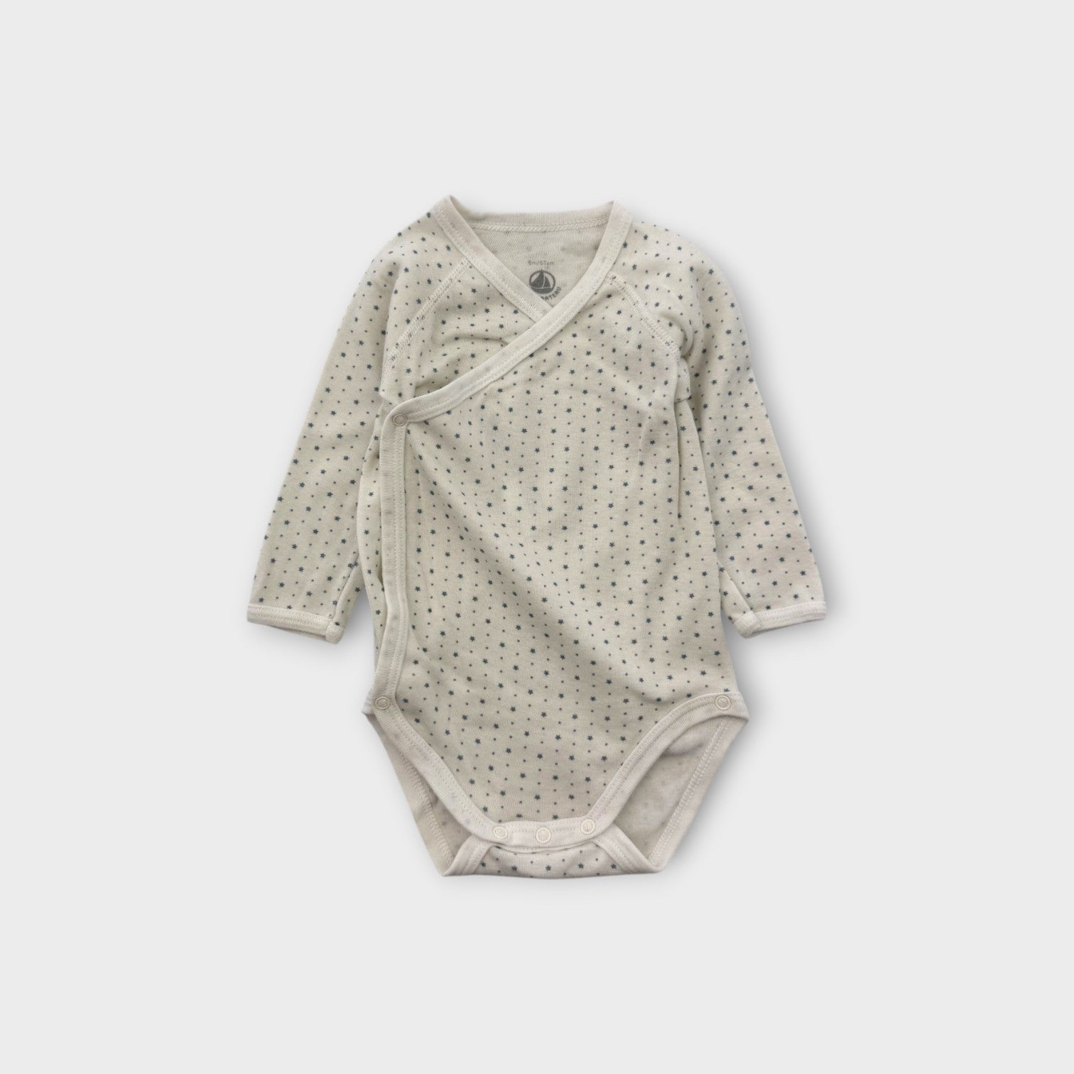 Petit Bateau Star Wrap Bodysuit, Size 00