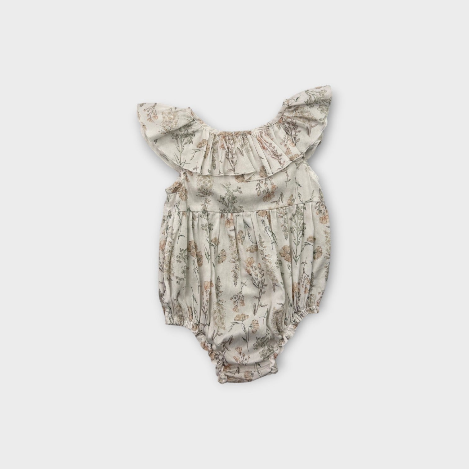 Frill Floral Romper, Size 00