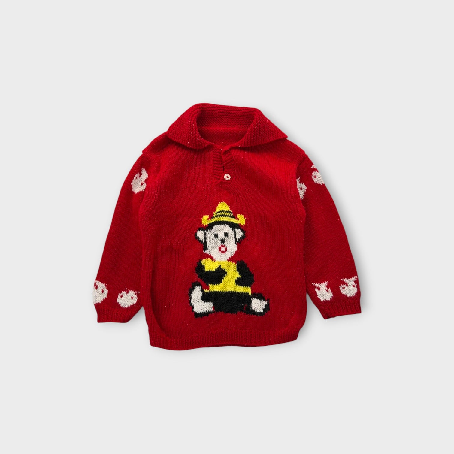 Vintage Knitted Character Jumper, Size 3