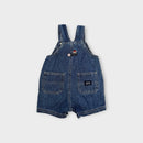 Retro Baseball Denim Overalls, Size 0