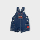 Retro Baseball Denim Overalls, Size 00