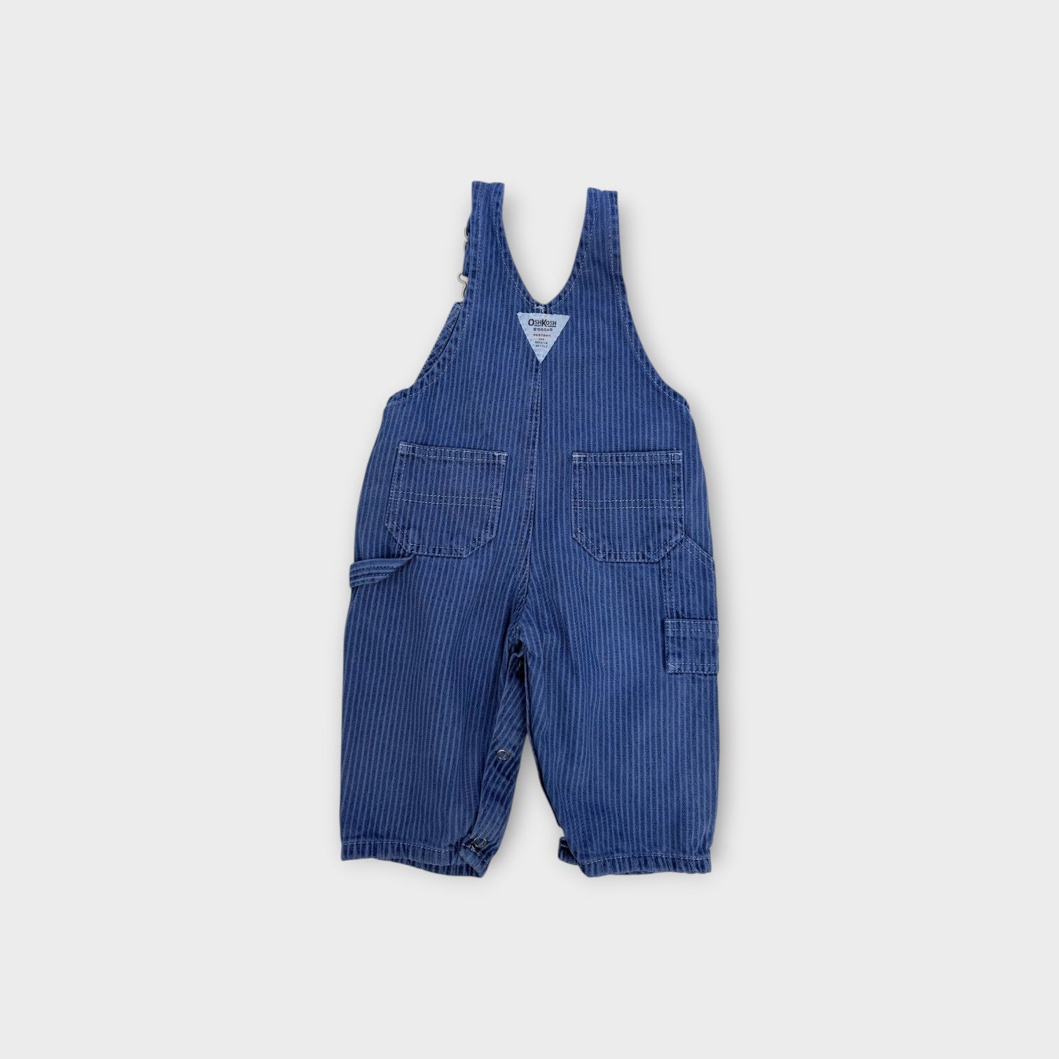 Vintage Oshkosh B'Gosh Stripe Overalls, Size 0