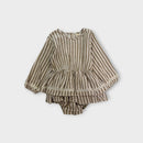 Quincy Mae Stripe Romper, Size 2