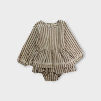 Quincy Mae Stripe Romper, Size 2