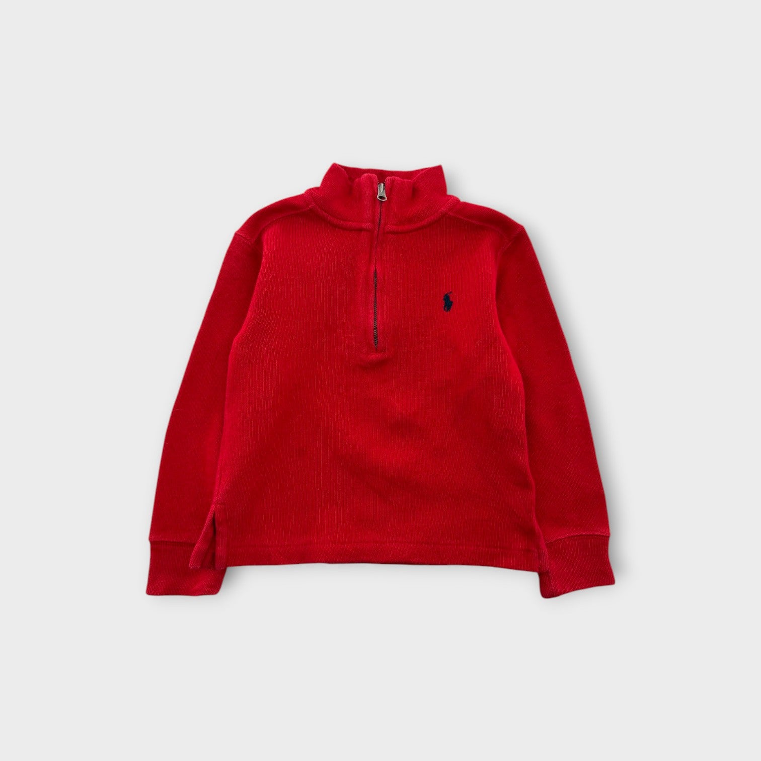 RL Red Henley Knit Jumper, Size 3