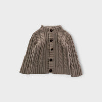 Bou'chou Taupe Knit Cardigan, Size 1