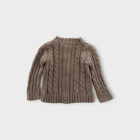 Bou'chou Taupe Knit Cardigan, Size 1