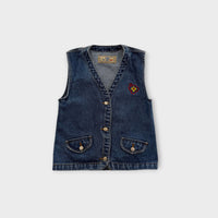 Vintage Denim Vest, Size 8