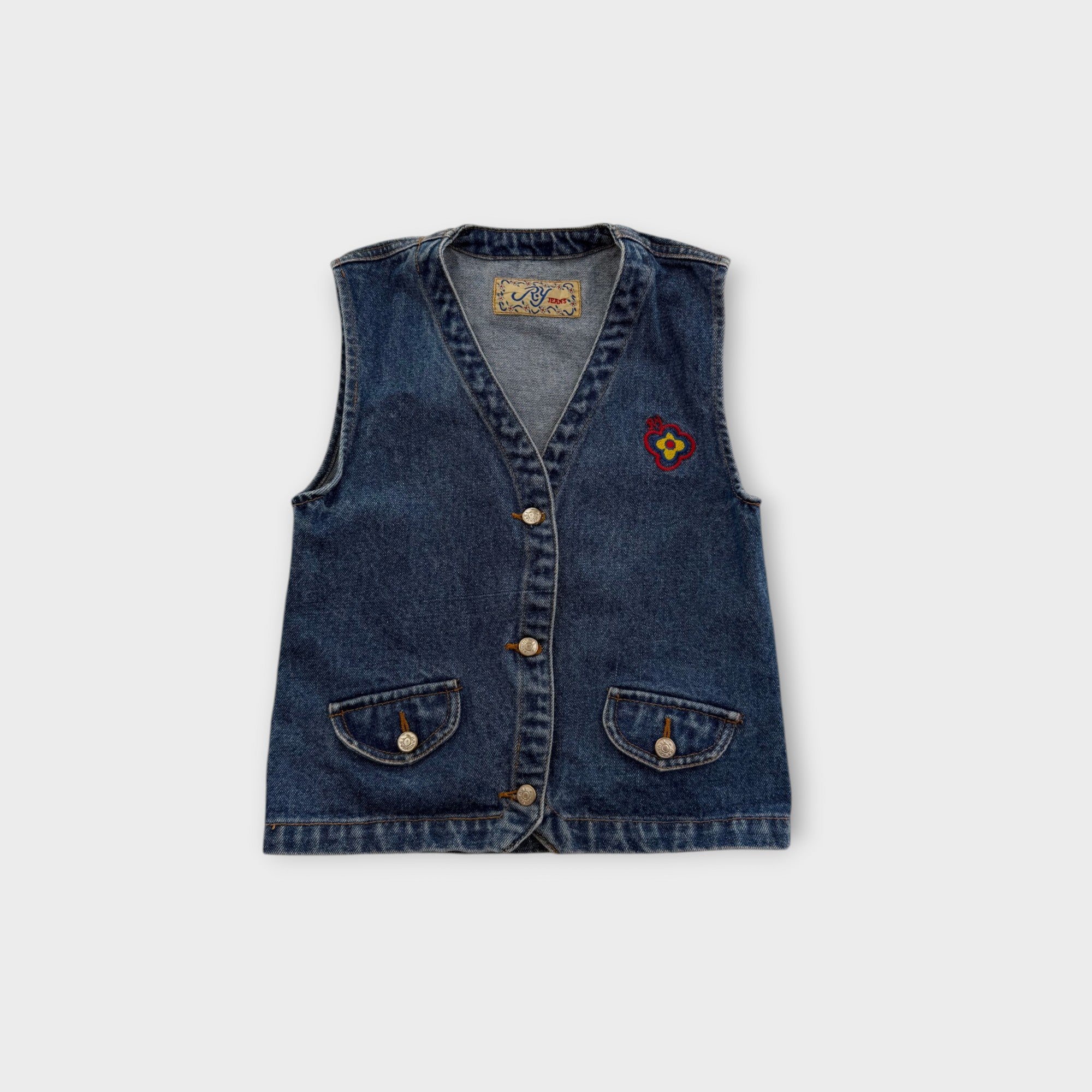 Vintage Denim Vest, Size 8