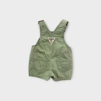 Oshkosh B'Gosh Green Embroidered Shortalls, Size 000