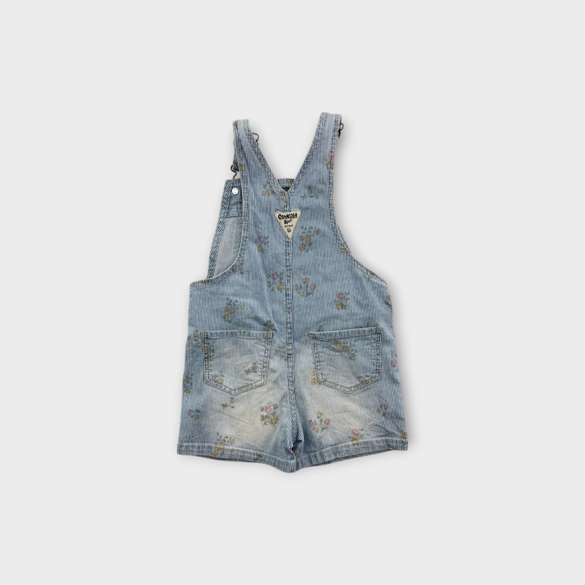 Oshkosh B'Gosh Floral Stripe Overalls, Size 3