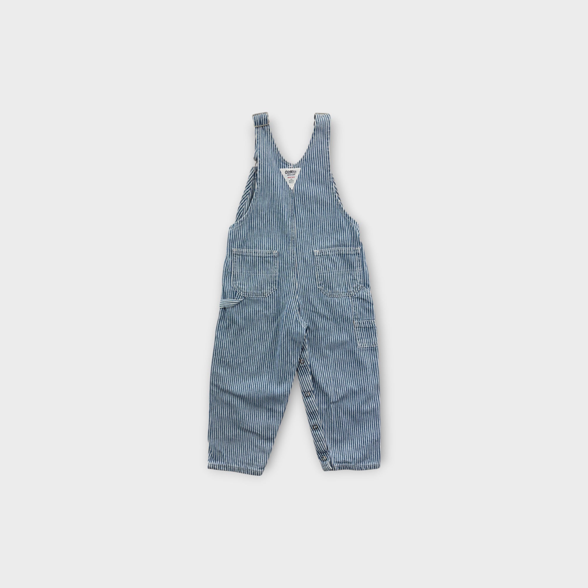 Vintage Oshkosh B'Gosh Hickory Stripe Overalls, Size 3