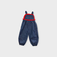 Retro Denim Overalls, Size 1
