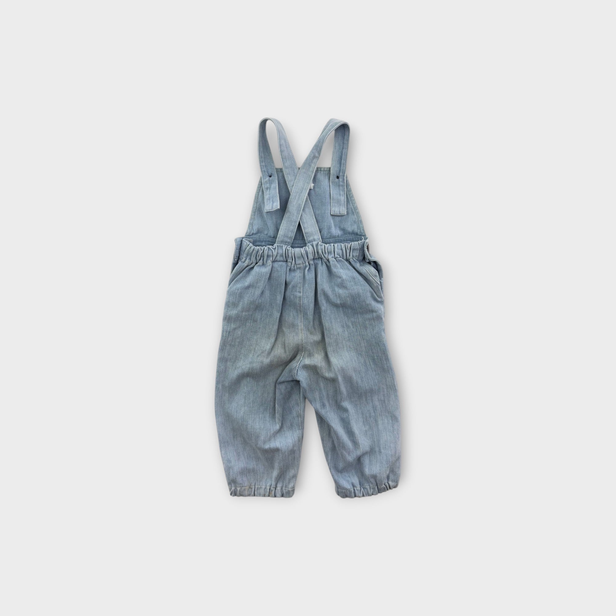 Vintage Denim Tug Boat Overalls, Size 1