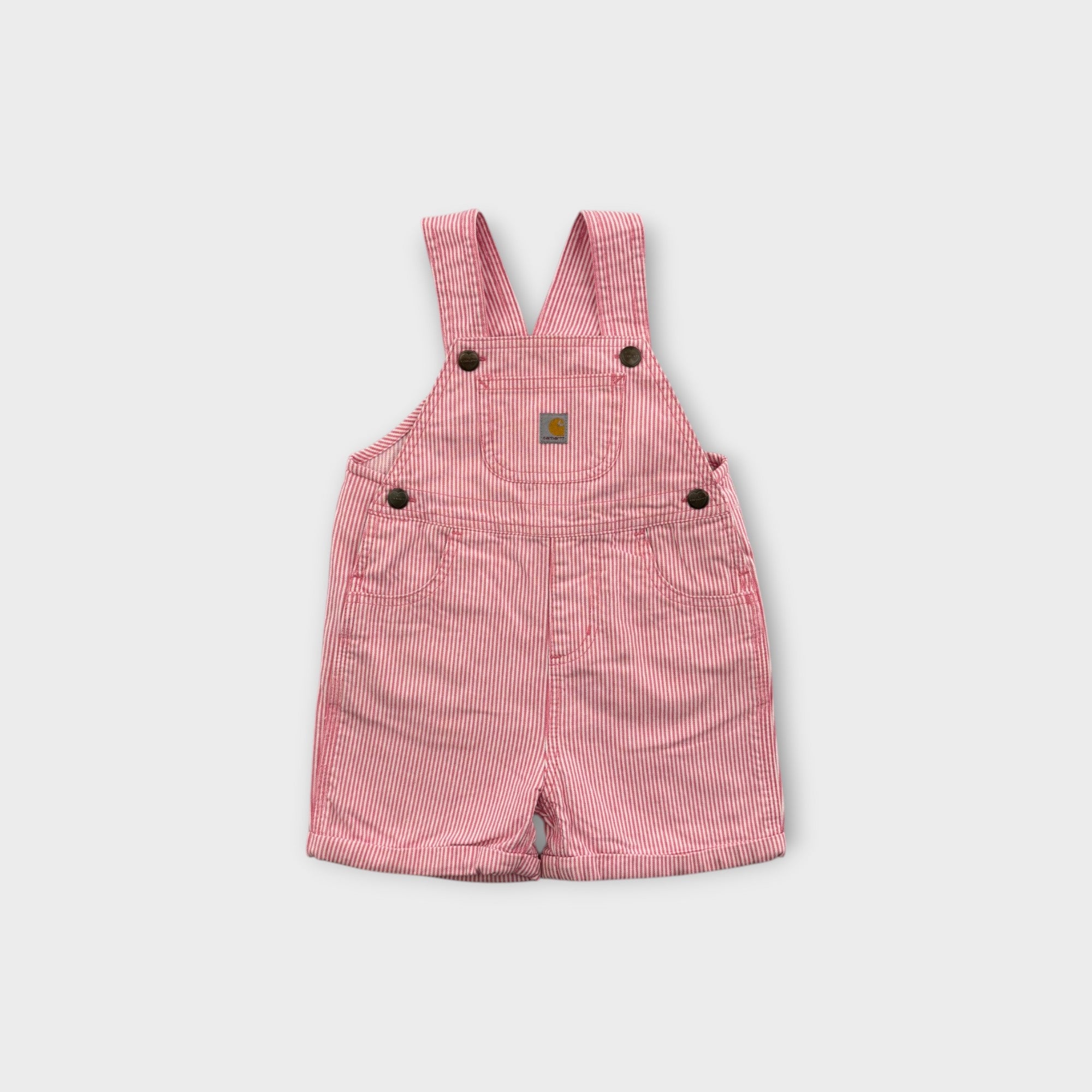 Carhartt Pink Stripe Overalls, Size 2
