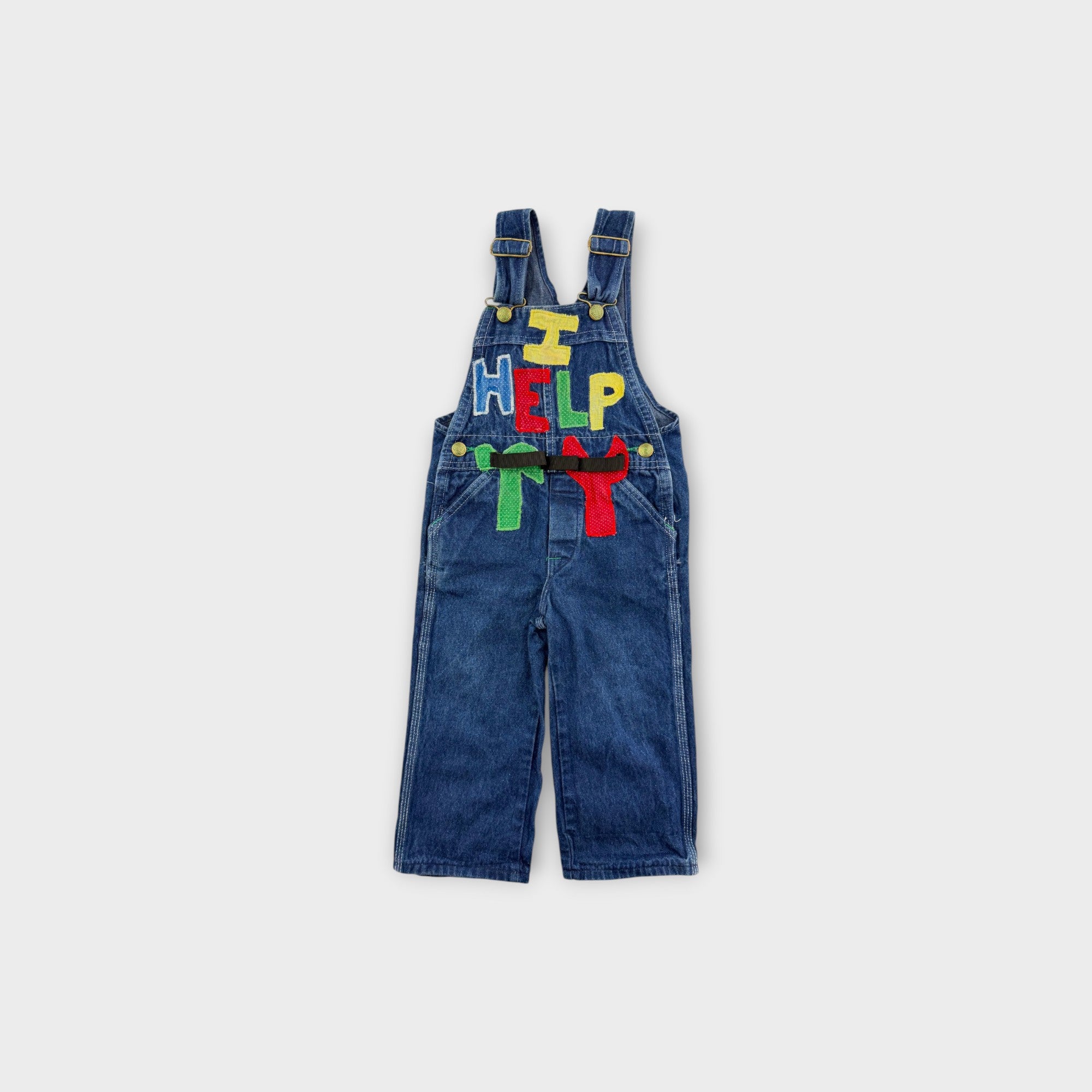 Vintage Liberty Denim Embroidered Overalls, Size 2