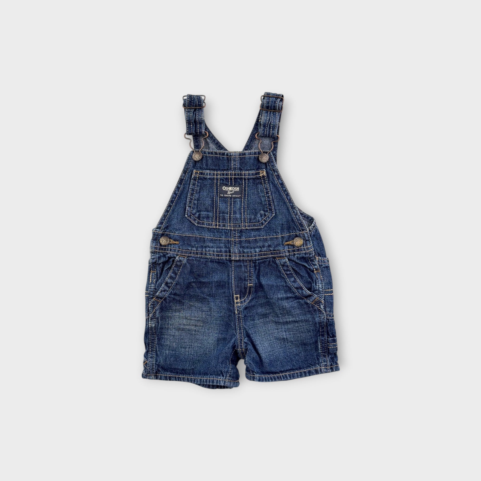 Oshkosh B'Gosh Denim Carpenter Shortalls, Size 0