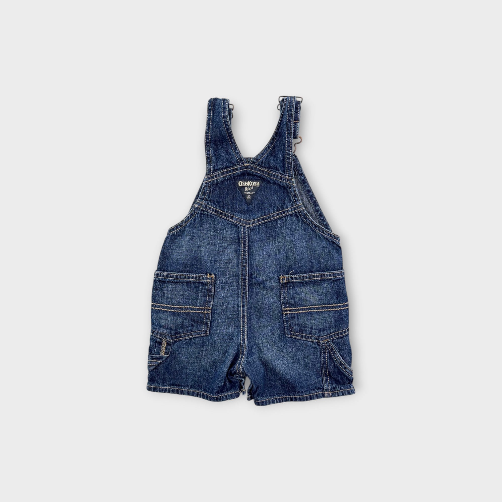 Oshkosh B'Gosh Denim Carpenter Shortalls, Size 0