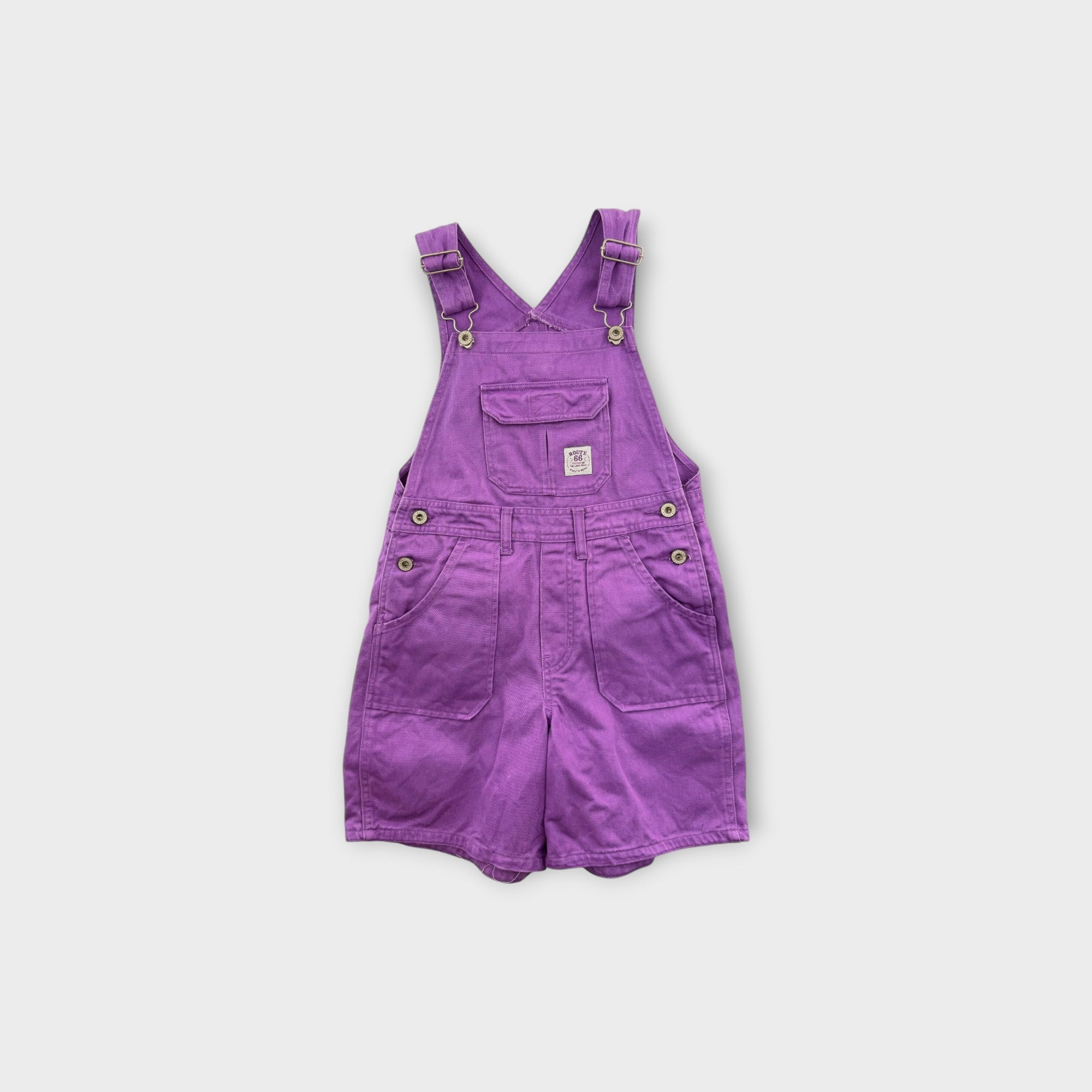 Vintage Route 66 Purple Overalls, Size 7-8