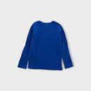 RL Blue Waffle Long Sleeve T-Shirt, Size 4