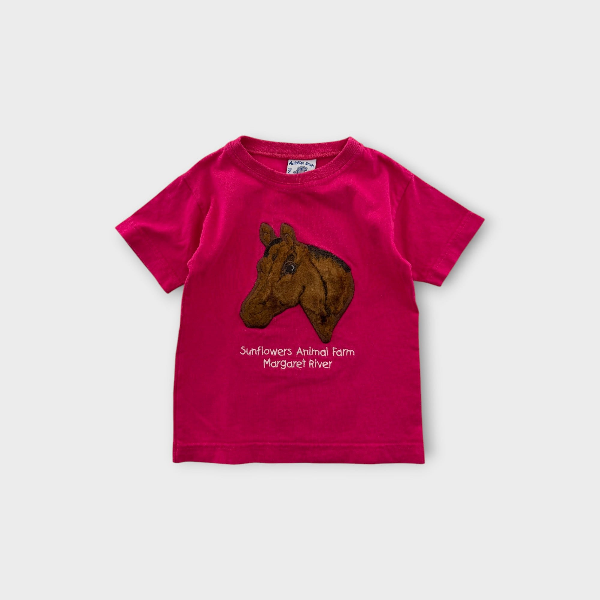 Australian Grown Horse Tourist Tee, Size 2