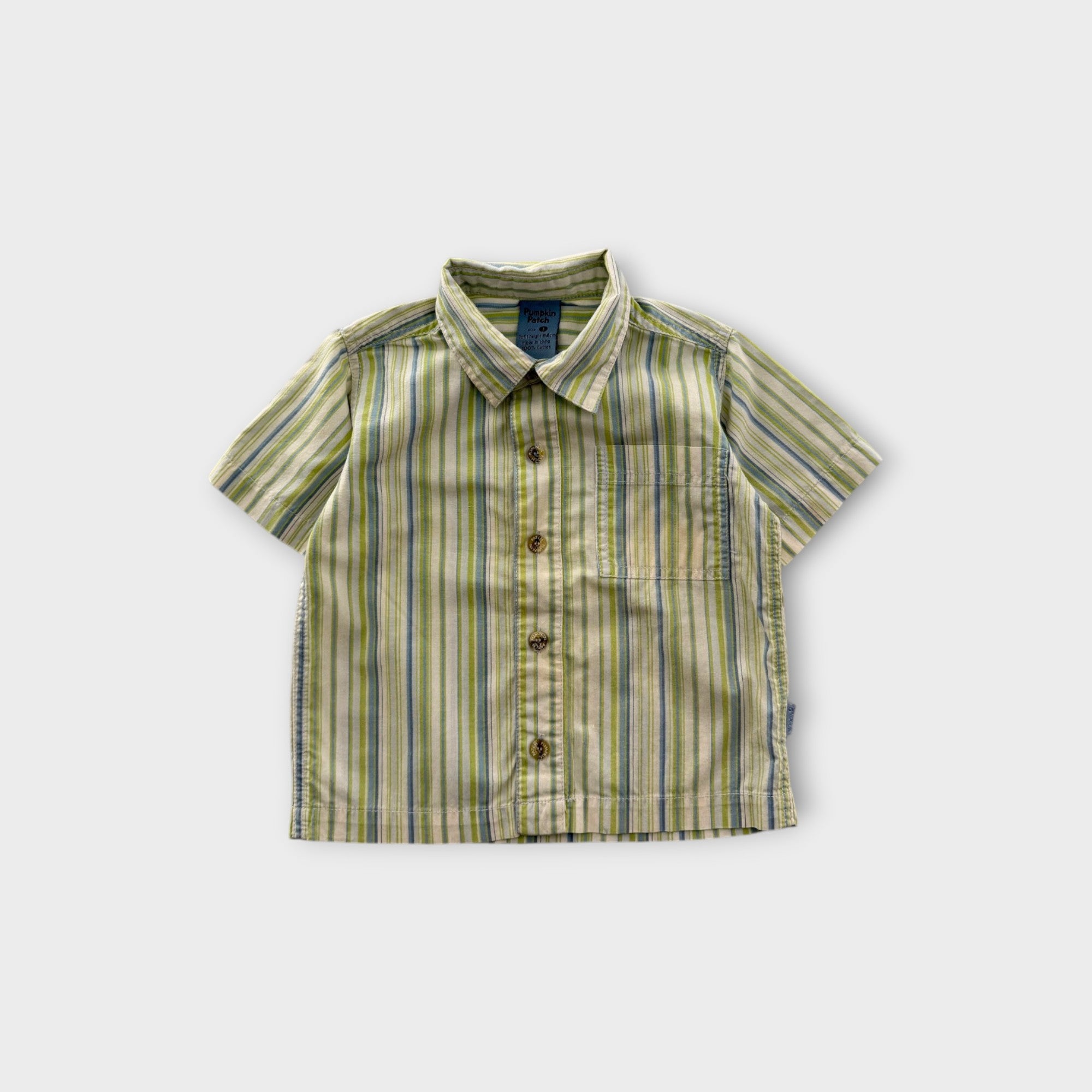 Vintage Pumpkin Patch Stripe Shirt, Size 1