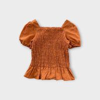 Aere Mini Smocked Top, Size 8