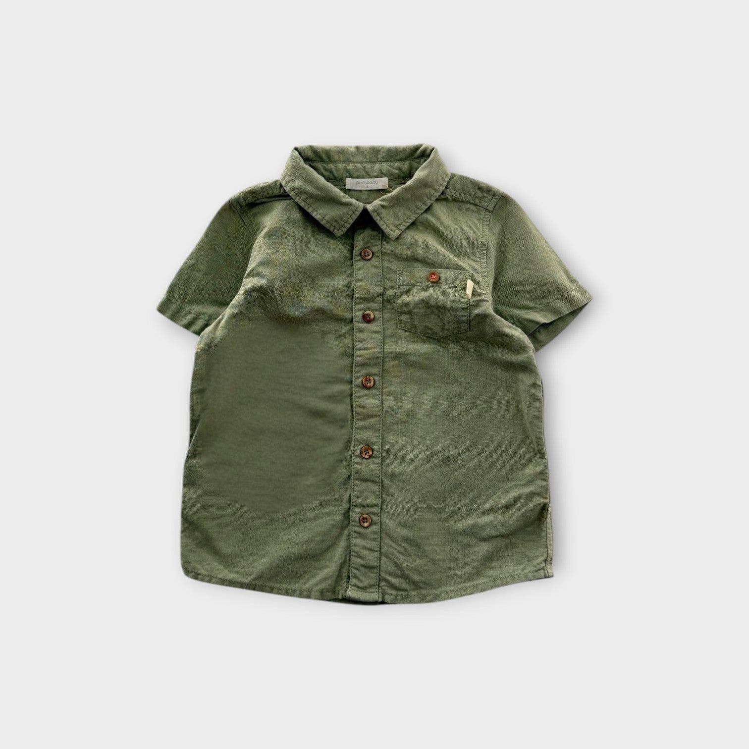Purebaby Green Shirt, Size 3