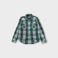 Roper Blue Plaid Shirt, Size 7-8
