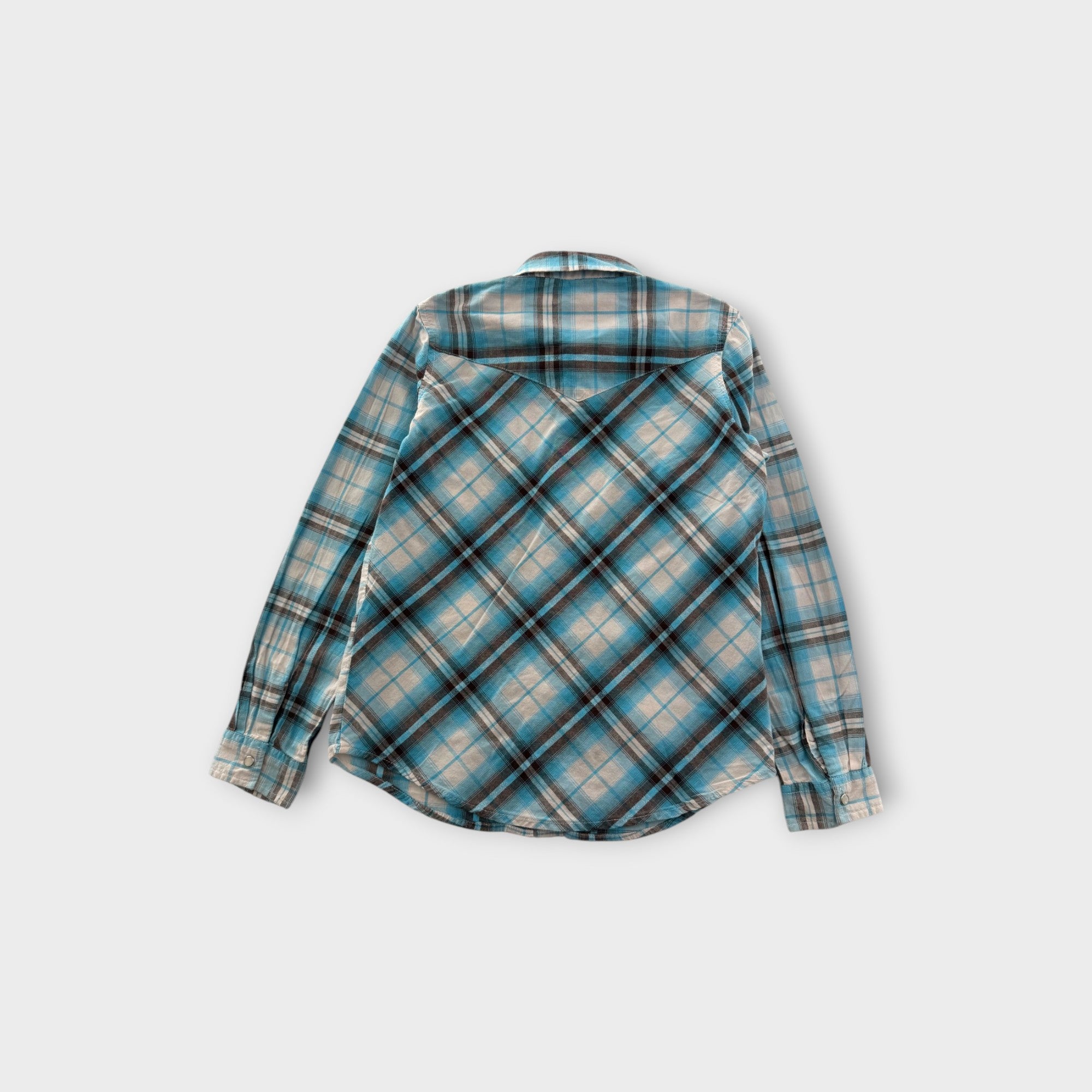 Roper Blue Plaid Shirt, Size 7-8