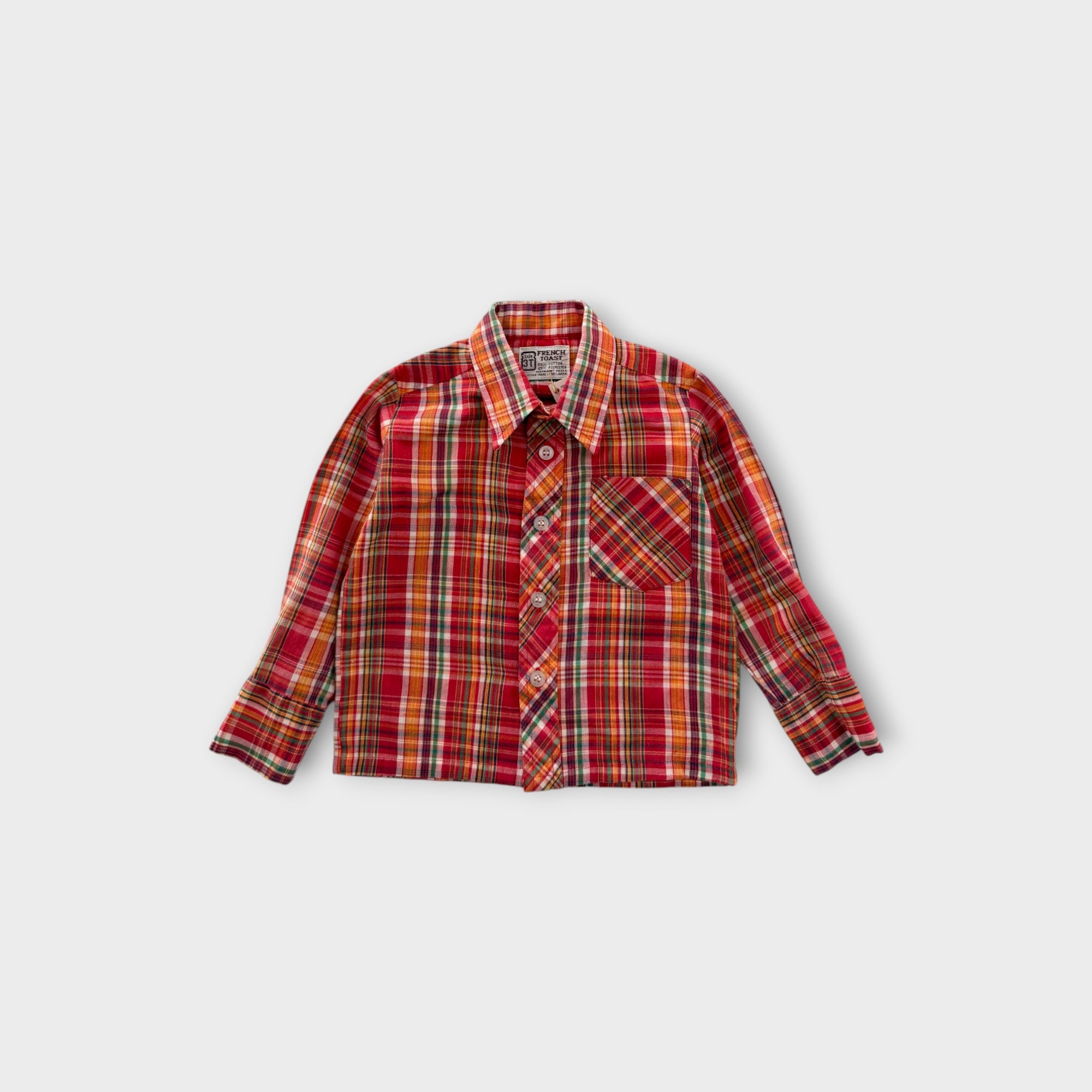 Vintage Plaid Shirt, Size 0