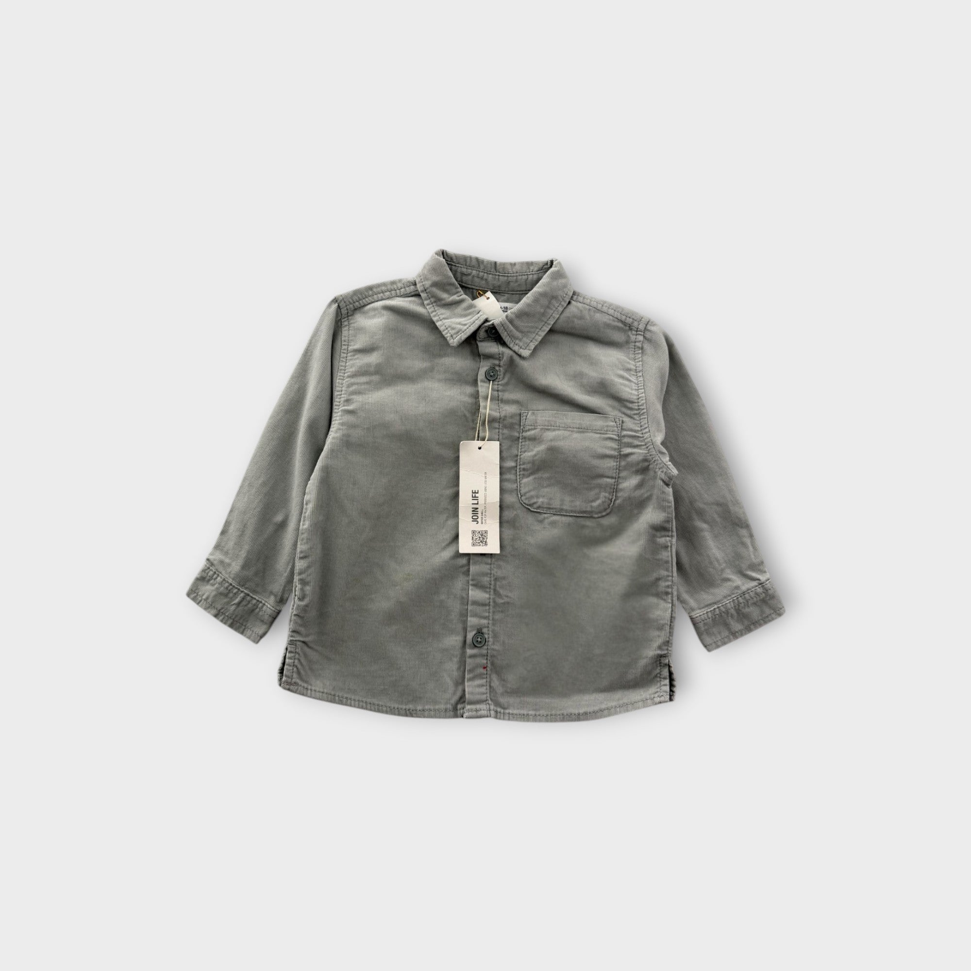 Zara Teal Corduroy Shirt, Size 1