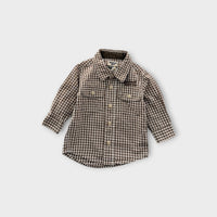 Oshkosh B'Gosh Brown Check Shirt, Size 0