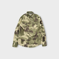 Retro Ditch Plains Camo Print Shirt, Size 8