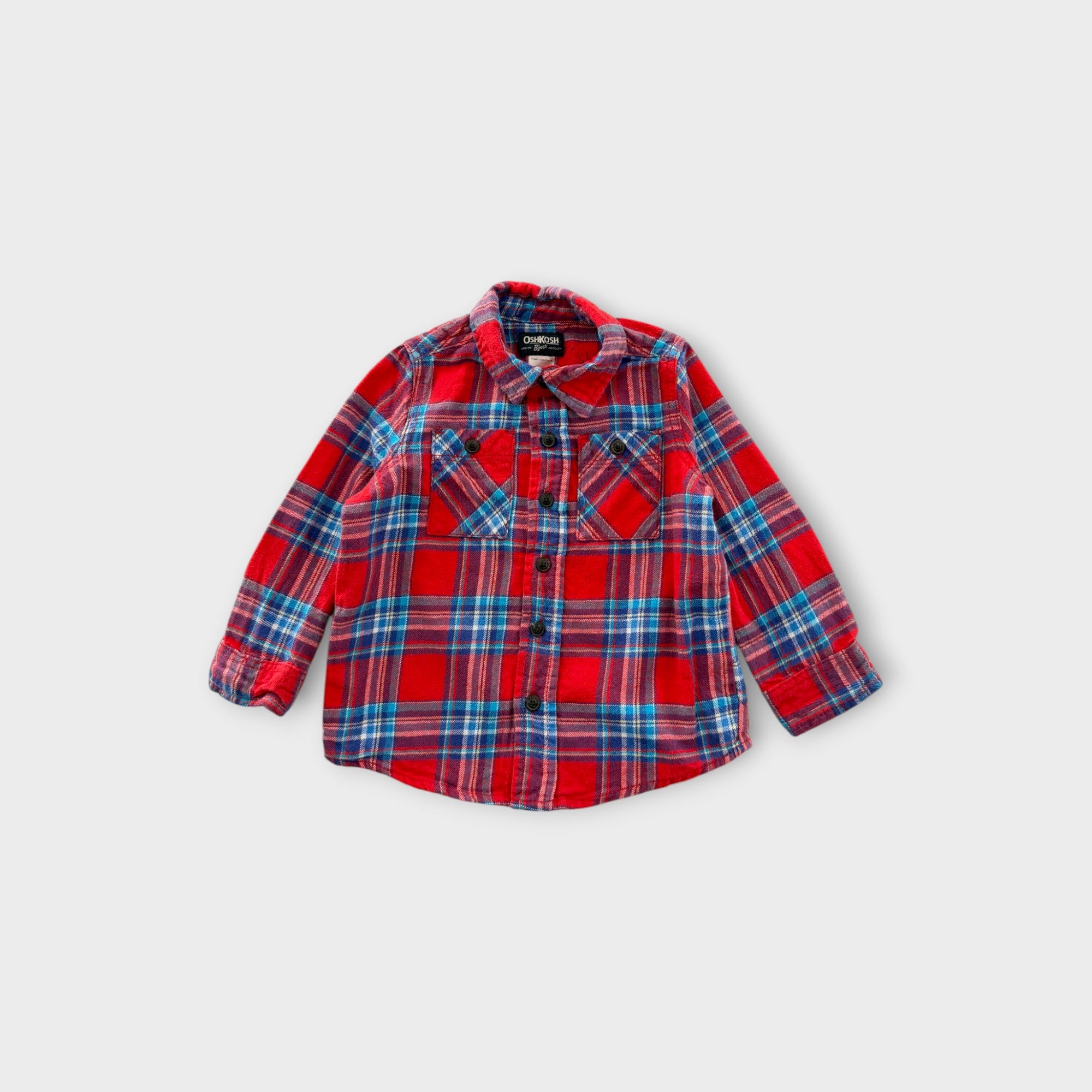 Oshkosh B'Gosh Plaid Flannel Shirt, Size 2