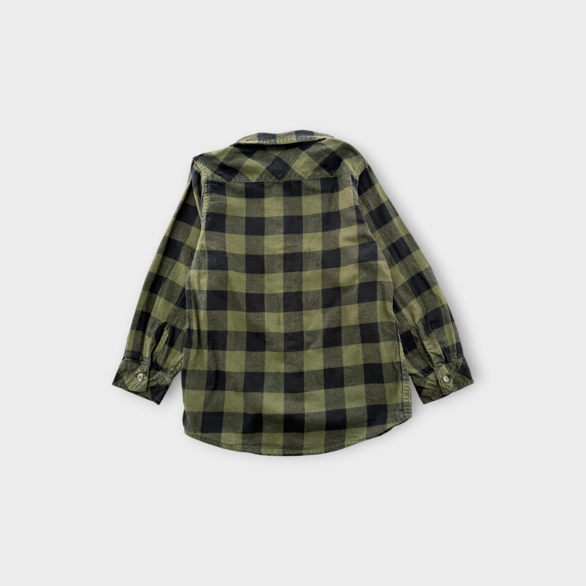 Carhartt Green Check Flannel Shirt, Size 7